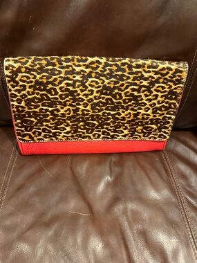 Mark Graham Leather and Calf Hair Clutch